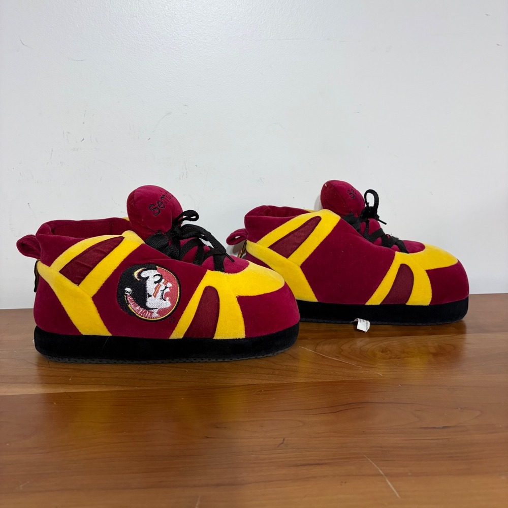 Florida State Seminoles FSU Wild Cats Inc Plush Sneaker Slippers Garnet Gold L